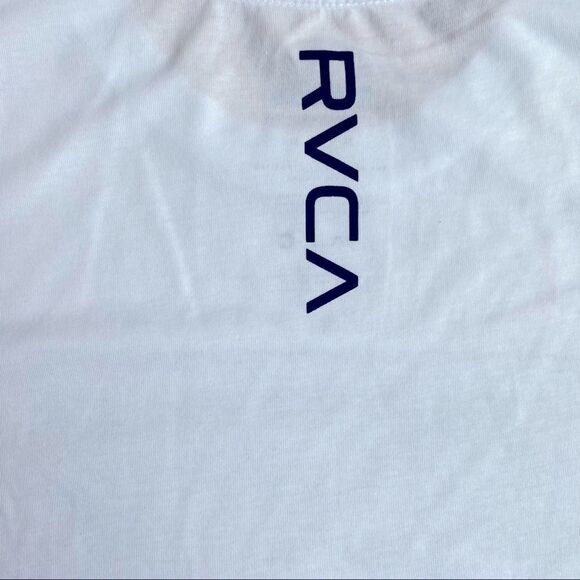 RVCA Navy Exchange White Graphic Tee Shirt Sz M NWT - Picture 4 of 7